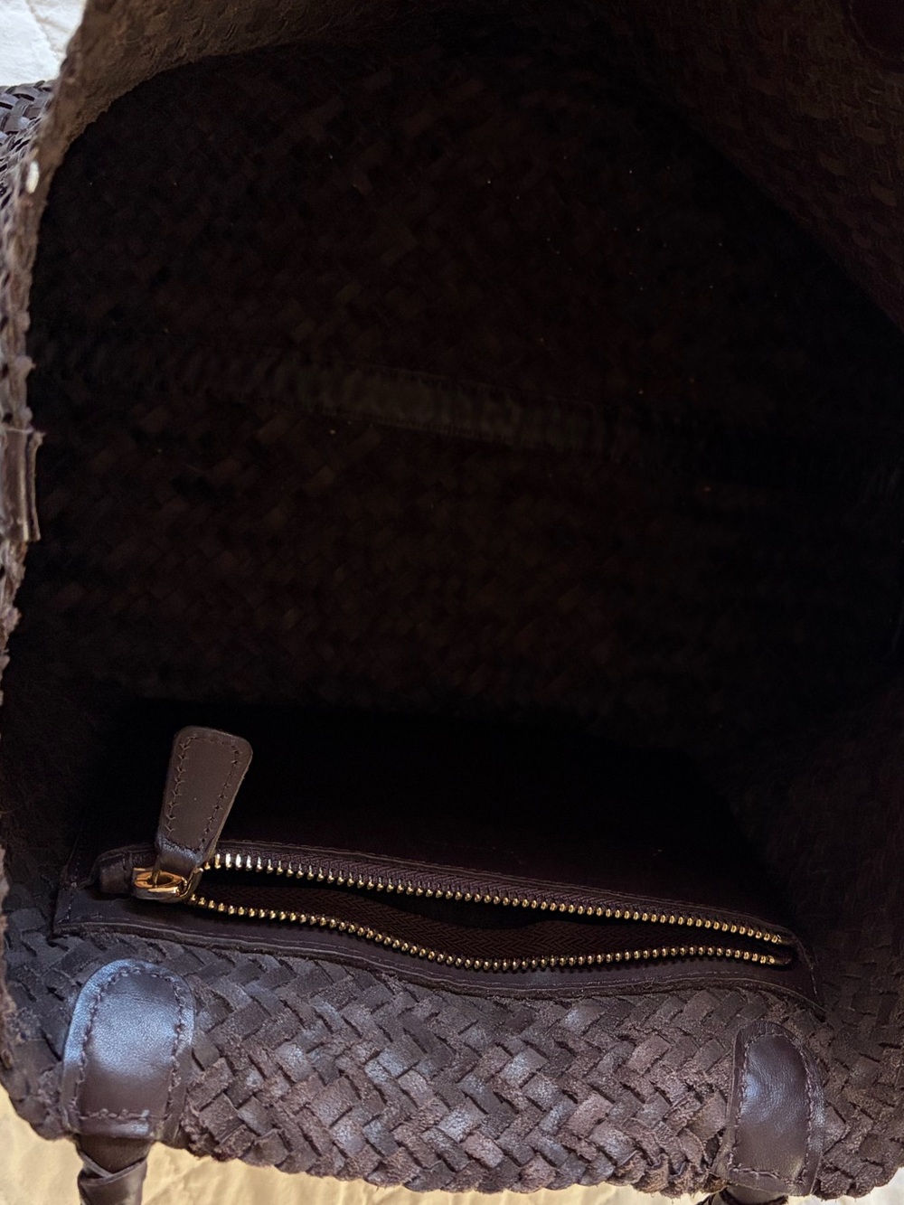 Madewell Black Woven Leather Tote - Picture 3 of 6